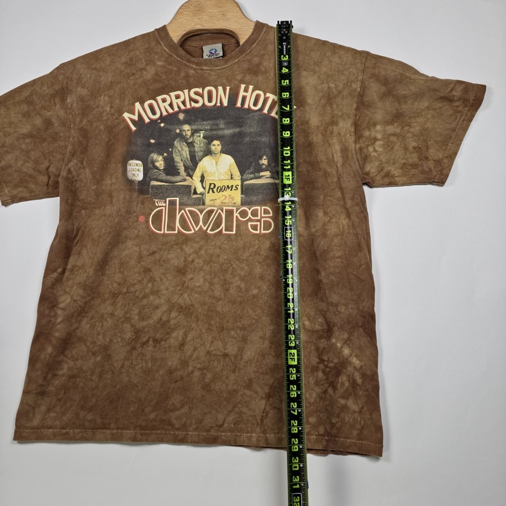 The Doors Shirt Mens XL Morrison Hotel Liquid Blue Tie Dye Brown Vintage 2002 Te - Picture 9 of 10